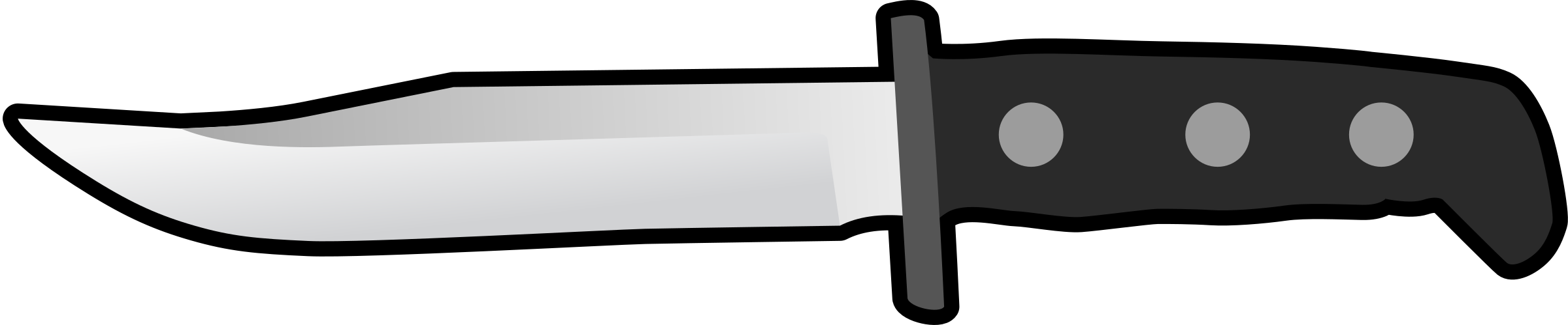 Simple Flat Knife Side View Clip arts