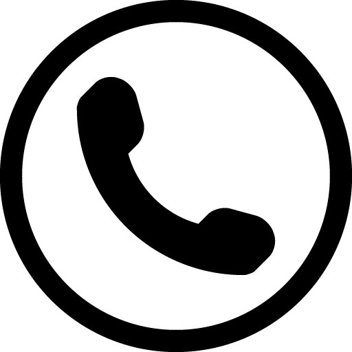 Simple Phone Icon In Circle PNG images