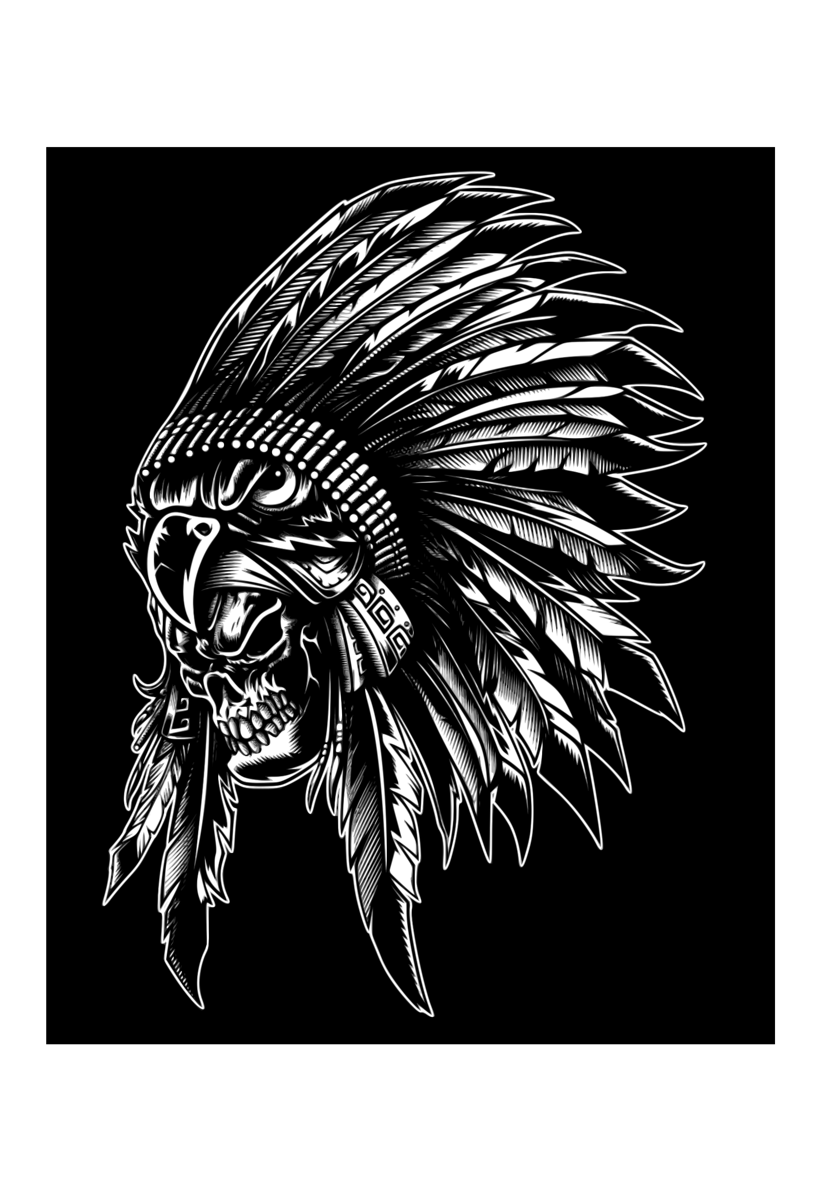 skull, indian, aborigen SVG Clip arts