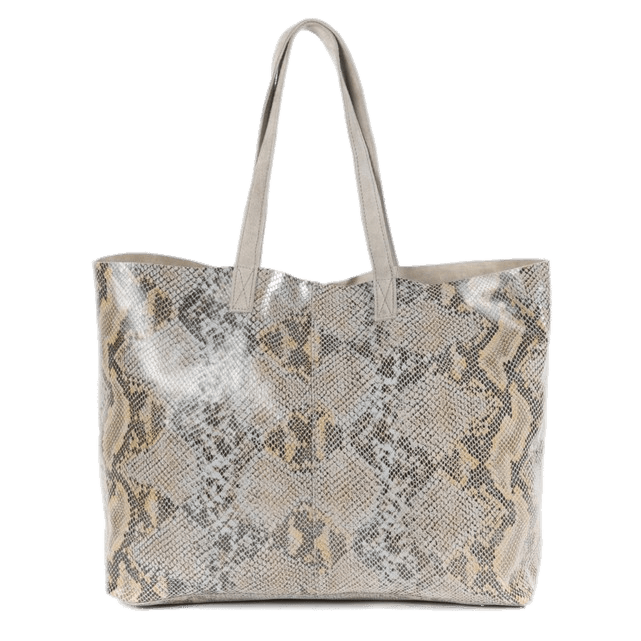 Snakeskin Effect Leather Handbag PNG images