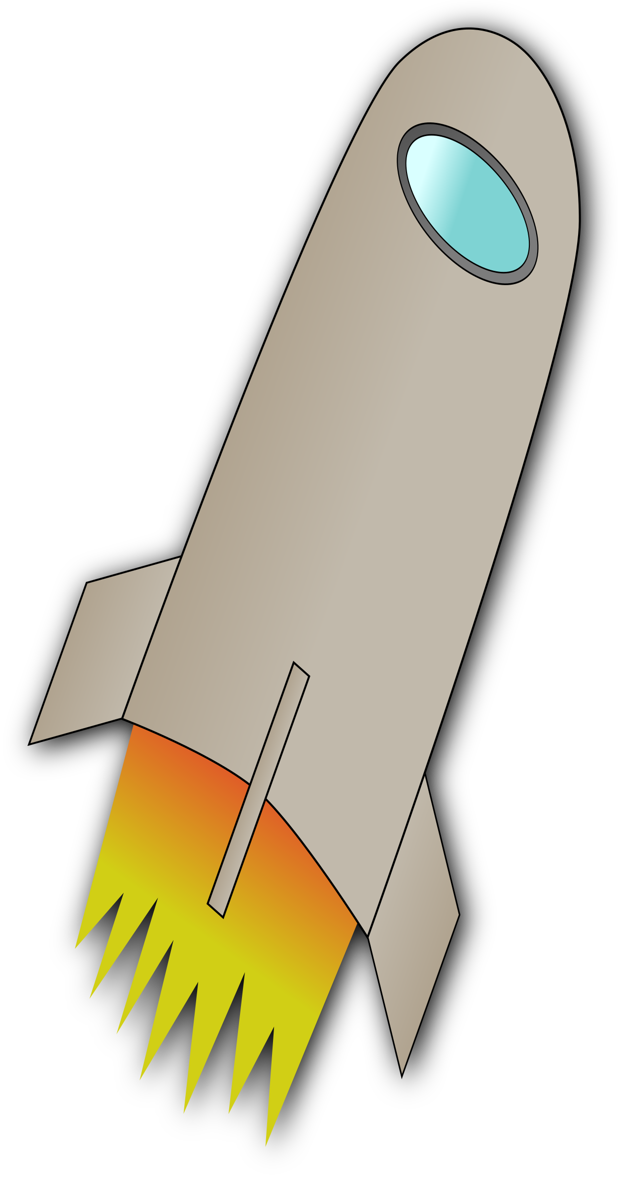 Space Rocket Whit Fire PNG icon