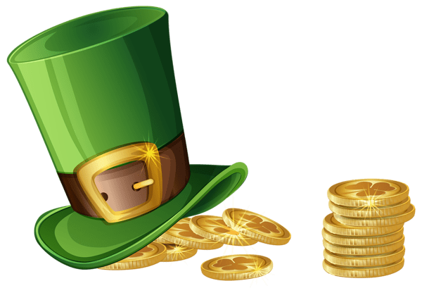 St Patrick's Day Hat and Gold Coins Clip arts