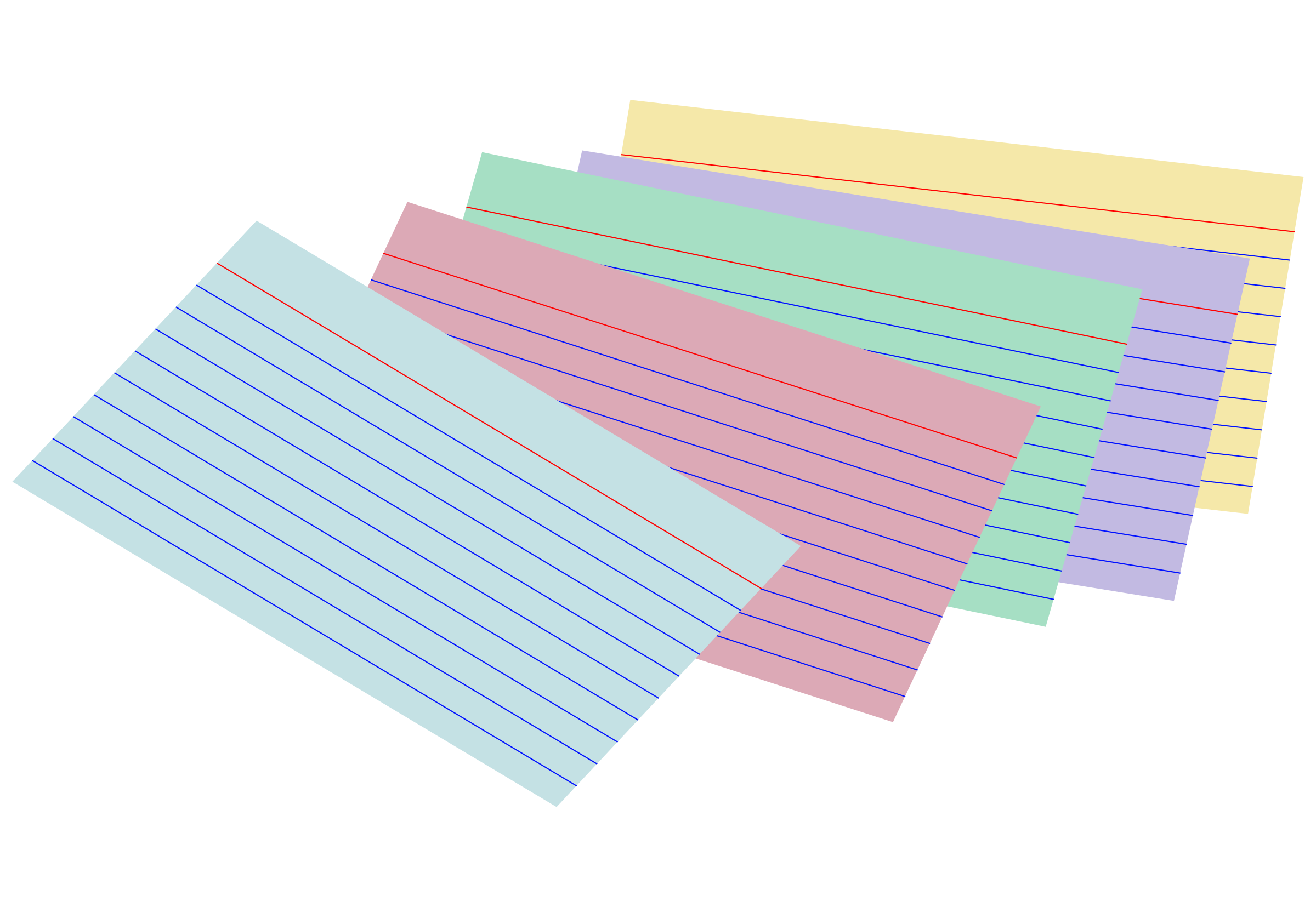 Stack of colored index cards SVG Clip arts