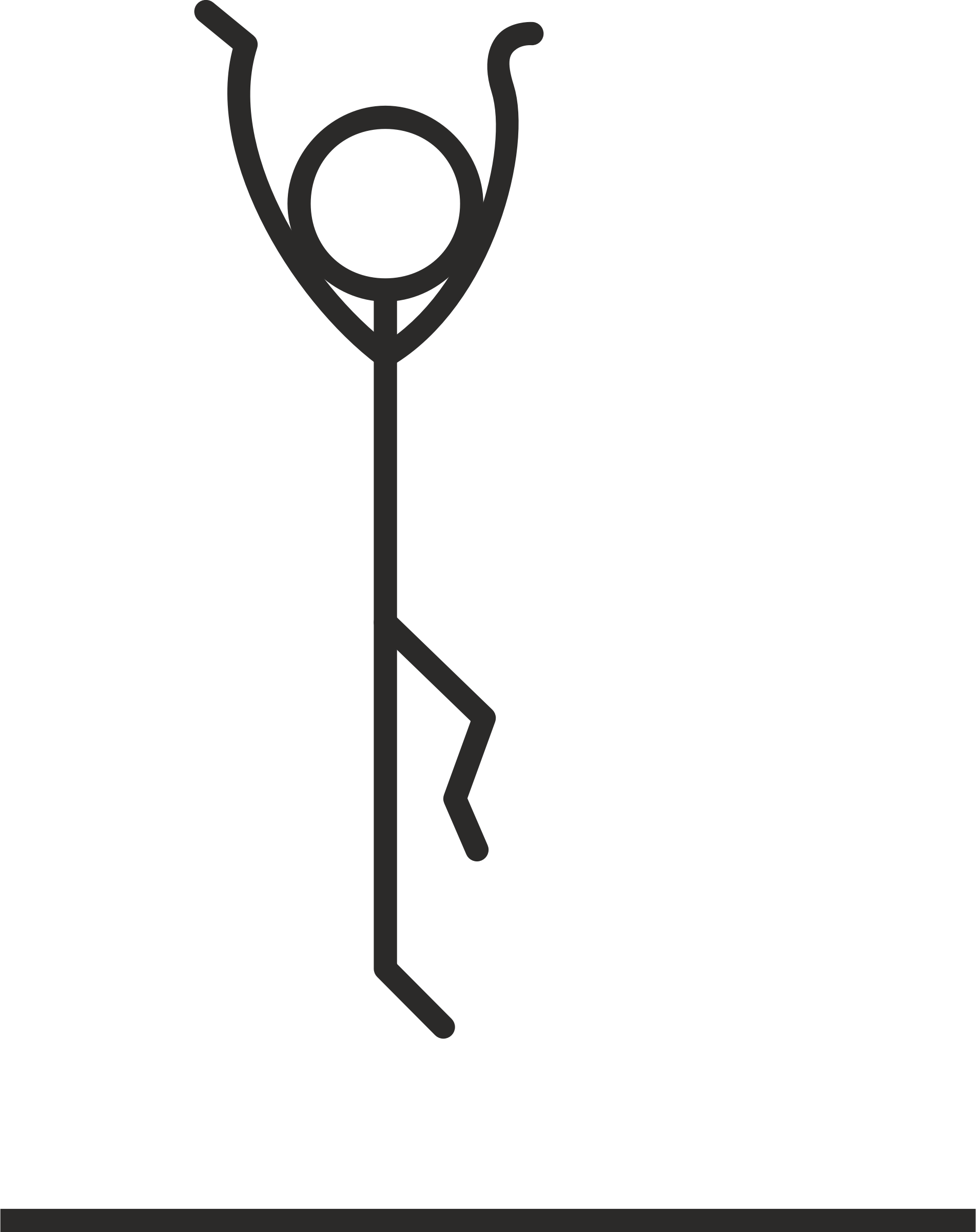 Stick figure jumping SVG Clip arts