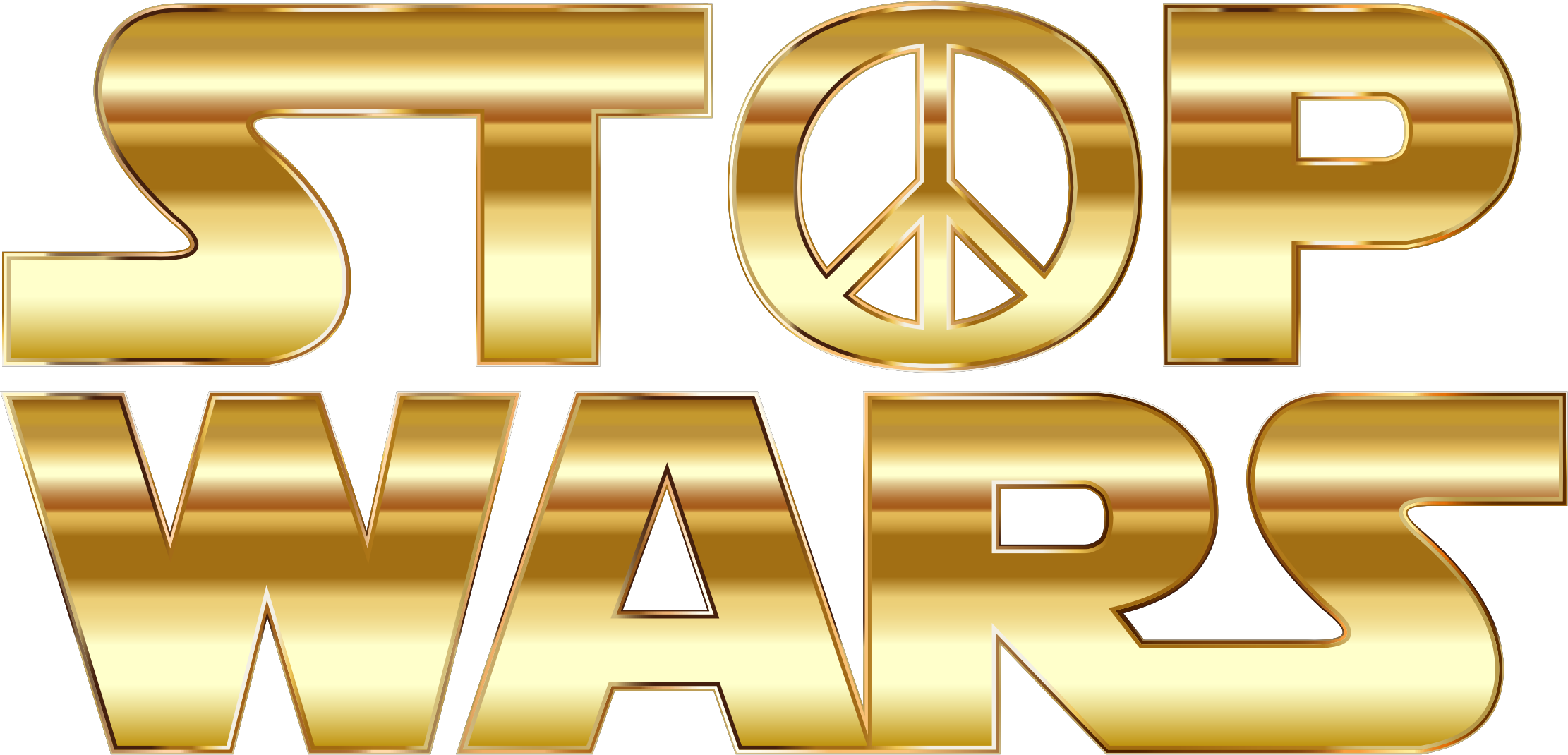 Stop Wars Gold No Background SVG Clip arts