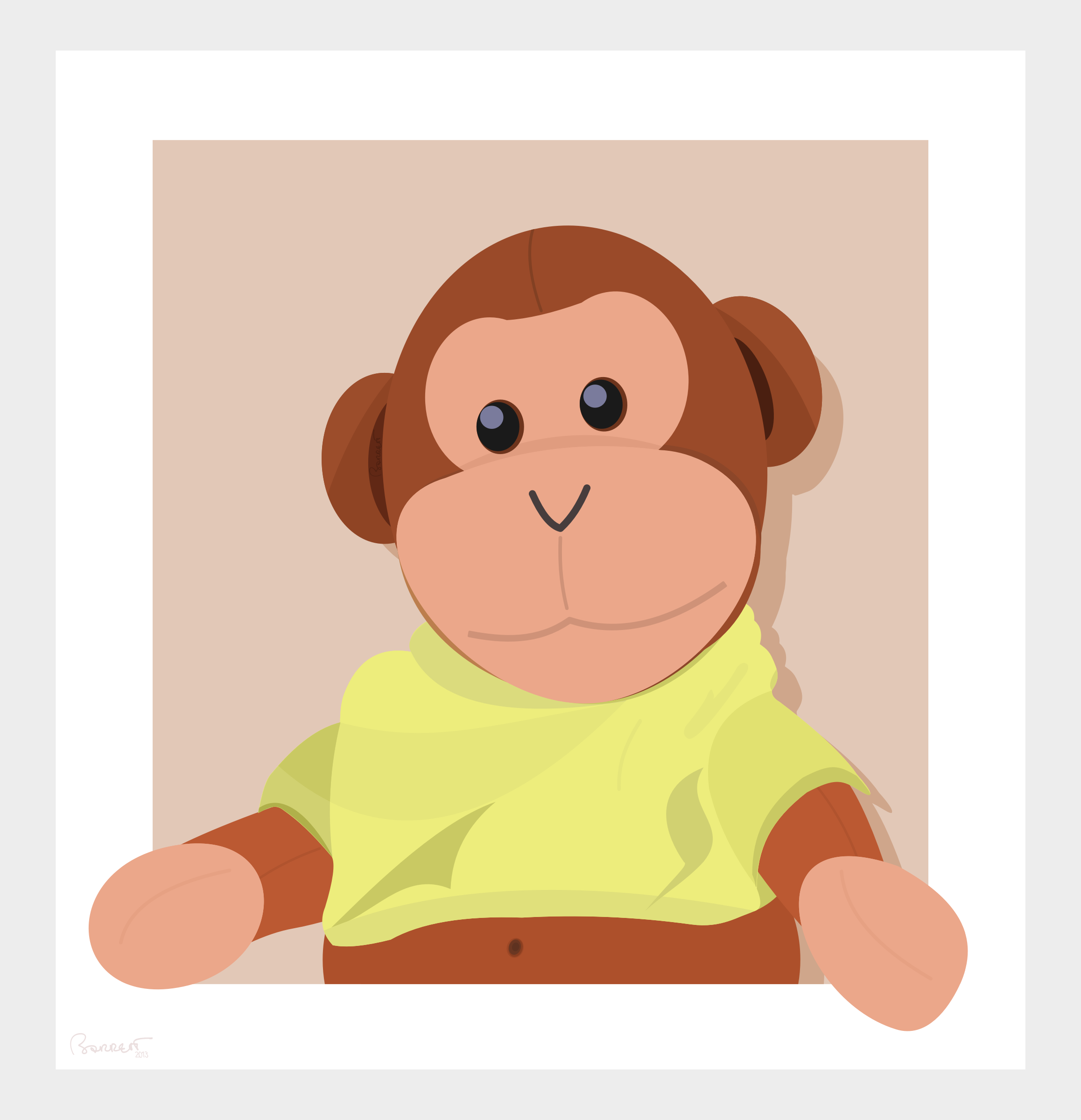 Stuffed Teddy Monkey SVG Clip arts