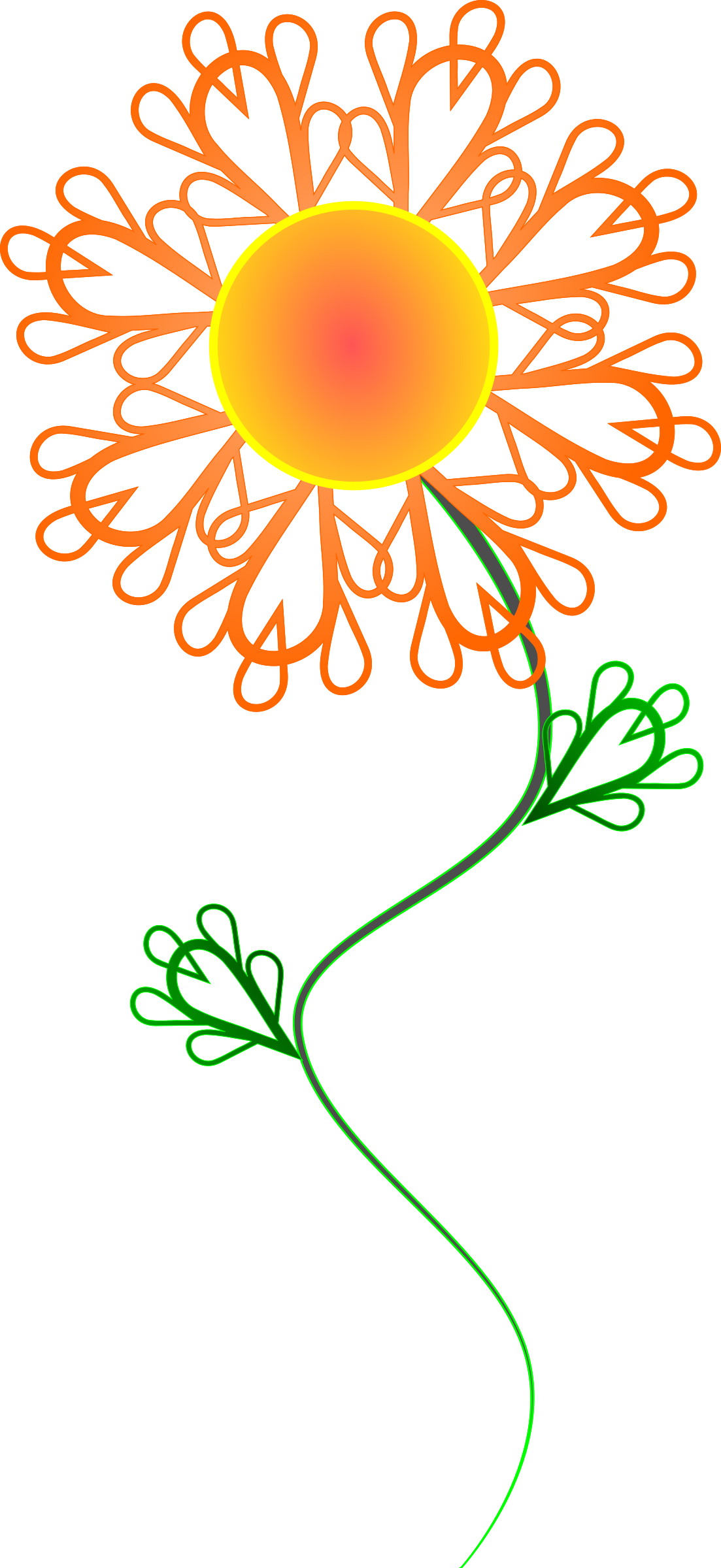 Sunny Crazy Flower Clip arts