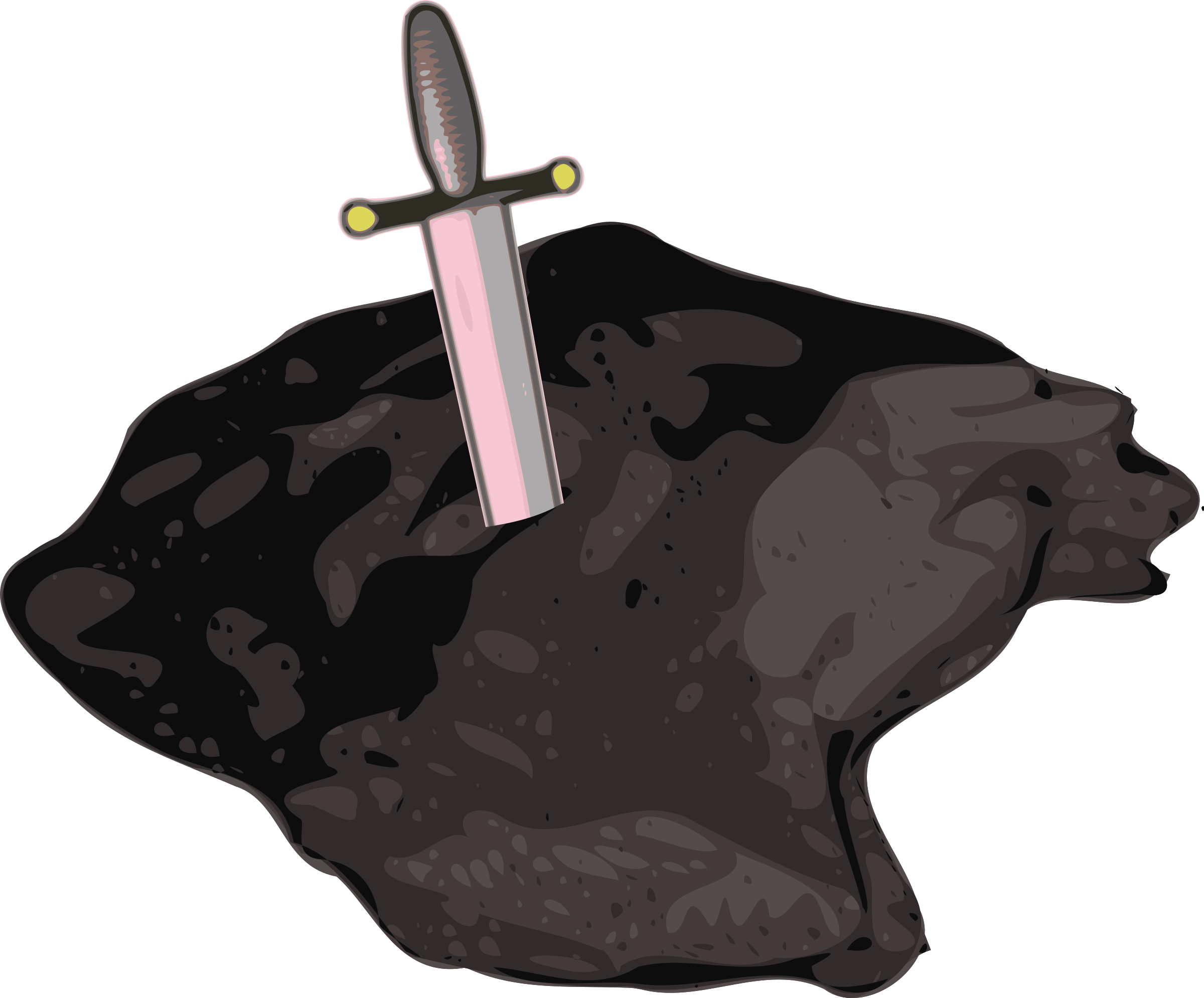 Sword in Stone SVG Clip arts