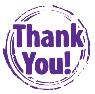 Thank You Purple Stamp SVG Clip arts