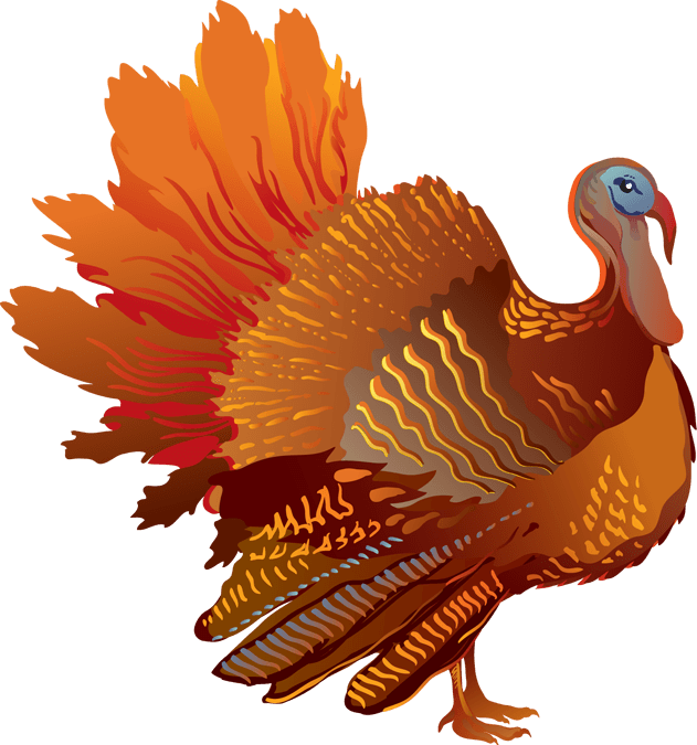 Thanksgiving Sideview Turkey SVG Clip arts