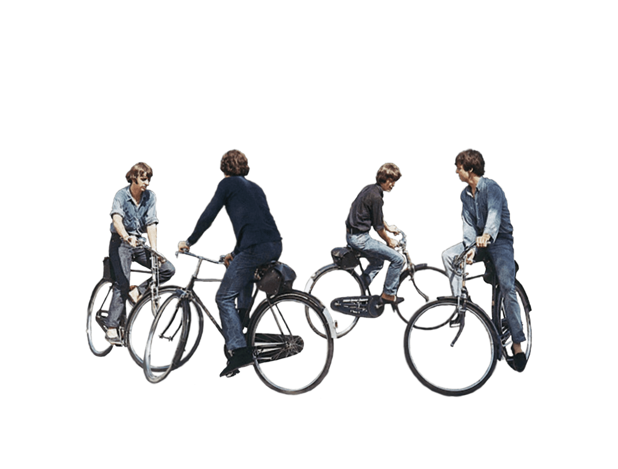The Beatles Riding Bicycles Clip arts