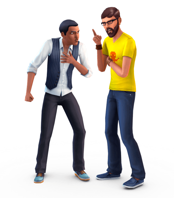The Sims Guys Arguing PNG images