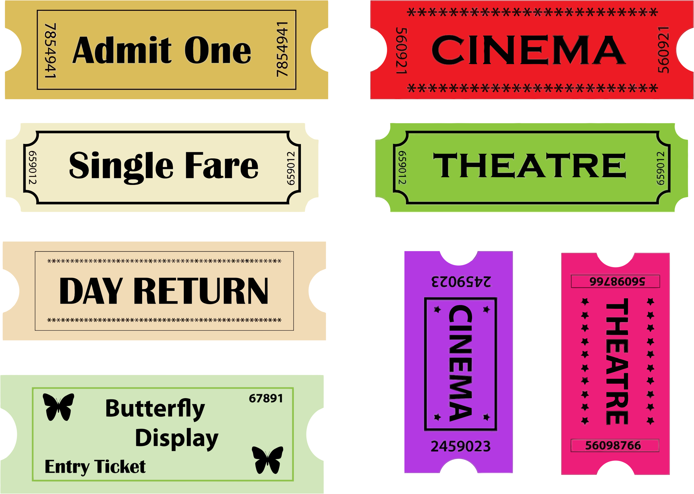 Theater Tickets Clip arts