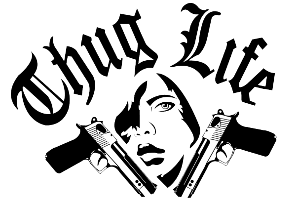 Thug Life Logo Guns Clip arts