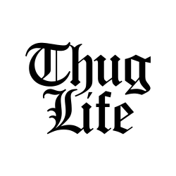 Thug Life Text Logo PNG icon