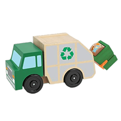 Toy Wooden Garbage Truck Clip arts