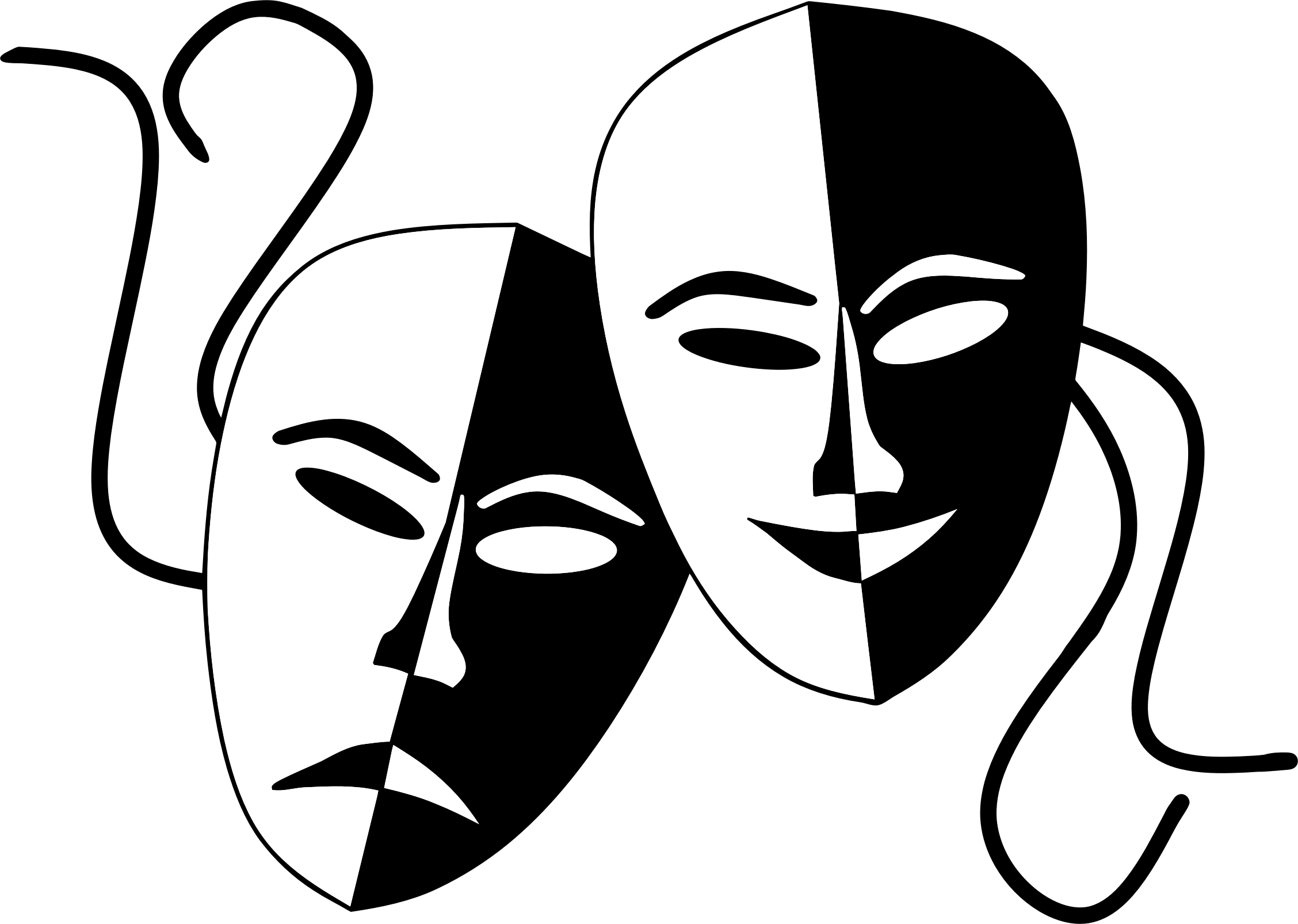 Tragedy And Comedy Theater Masks PNG icon