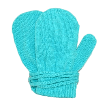 Turquoise Mittens on A String For Toddlers PNG icon