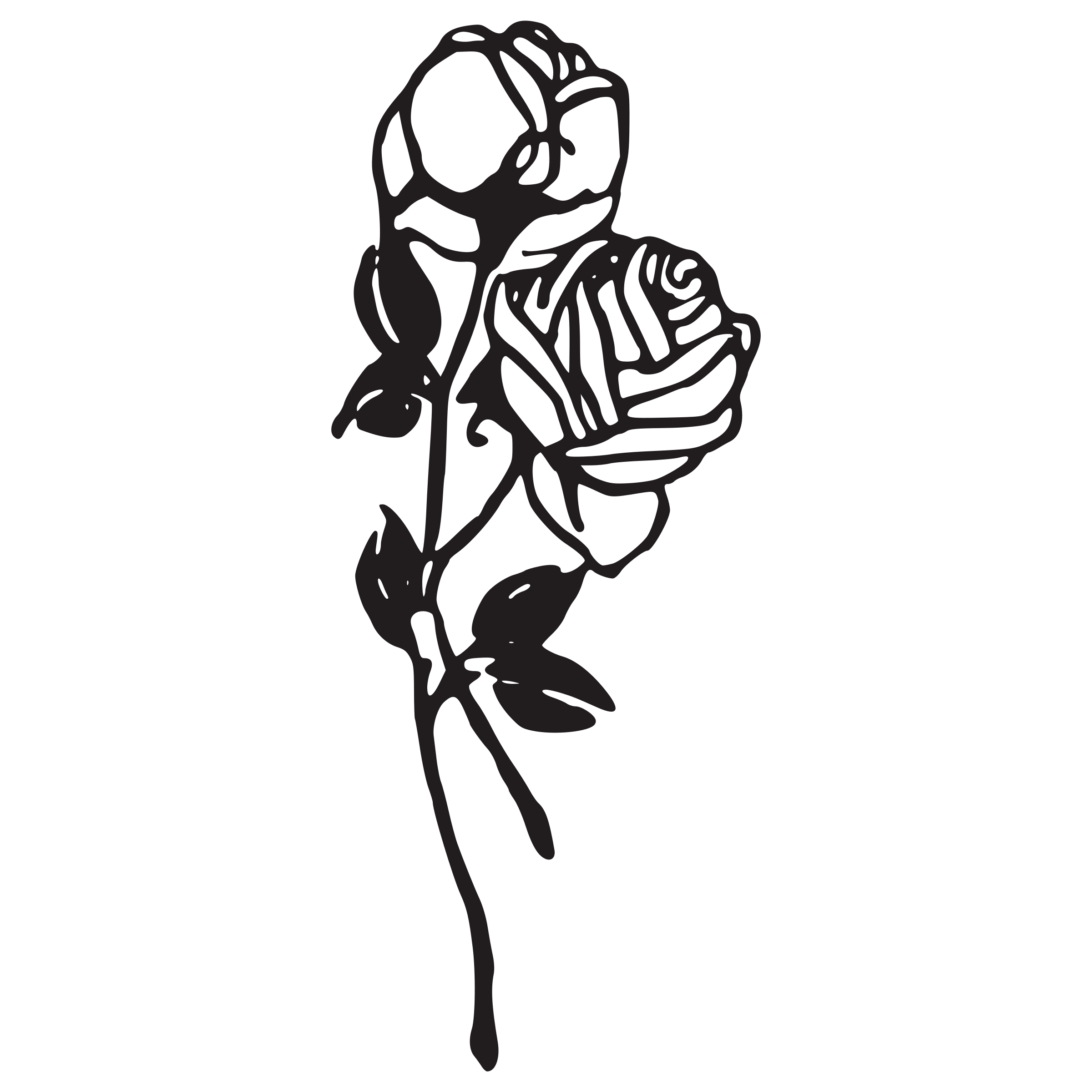 Two Roses SVG Clip arts