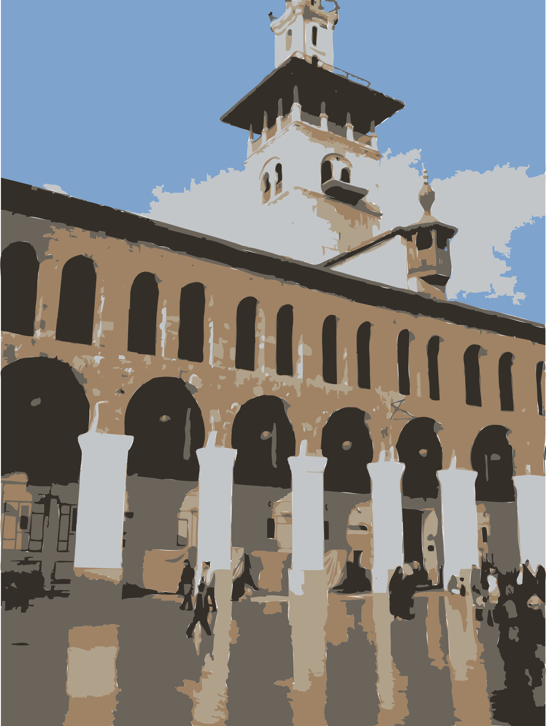 Umayyad Mosque in Damascus Vertical Clip arts