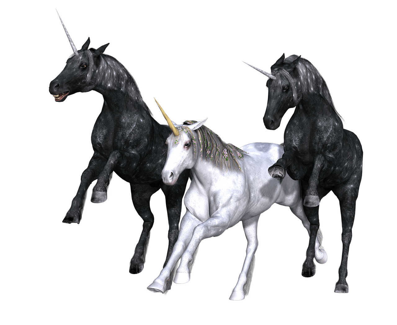 Unicorn Trio PNG icon