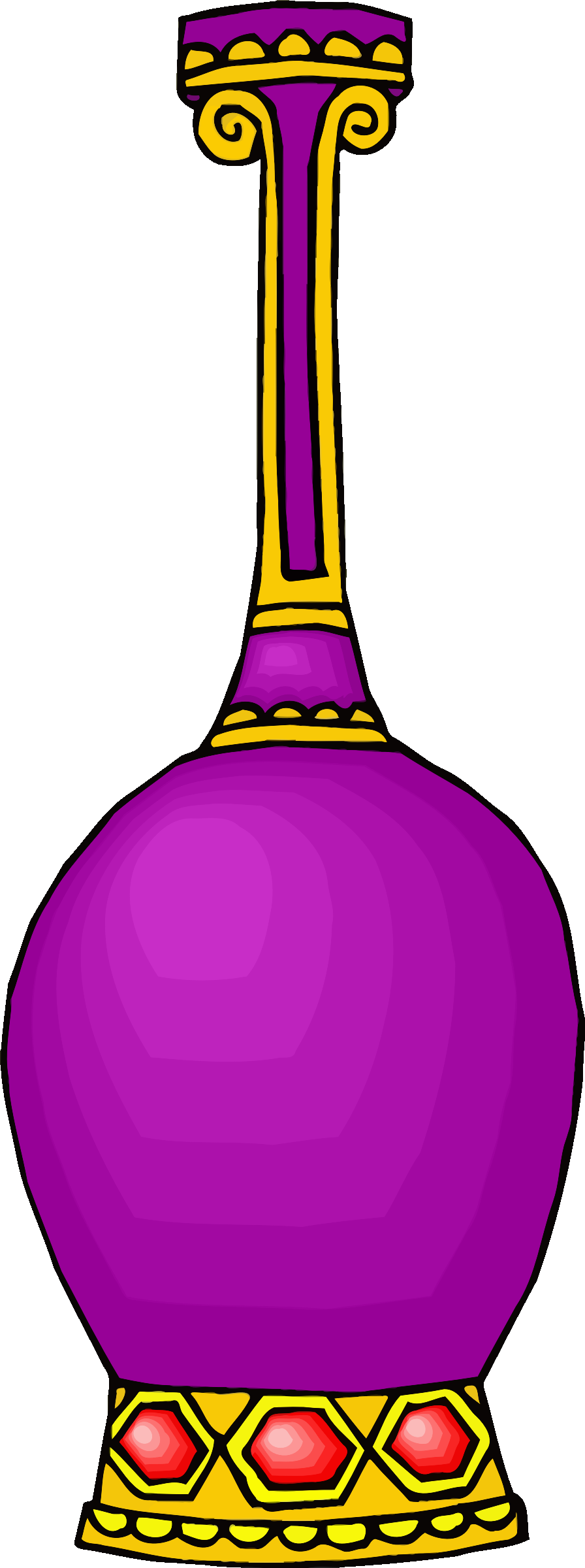 Tall purple vase Clip arts