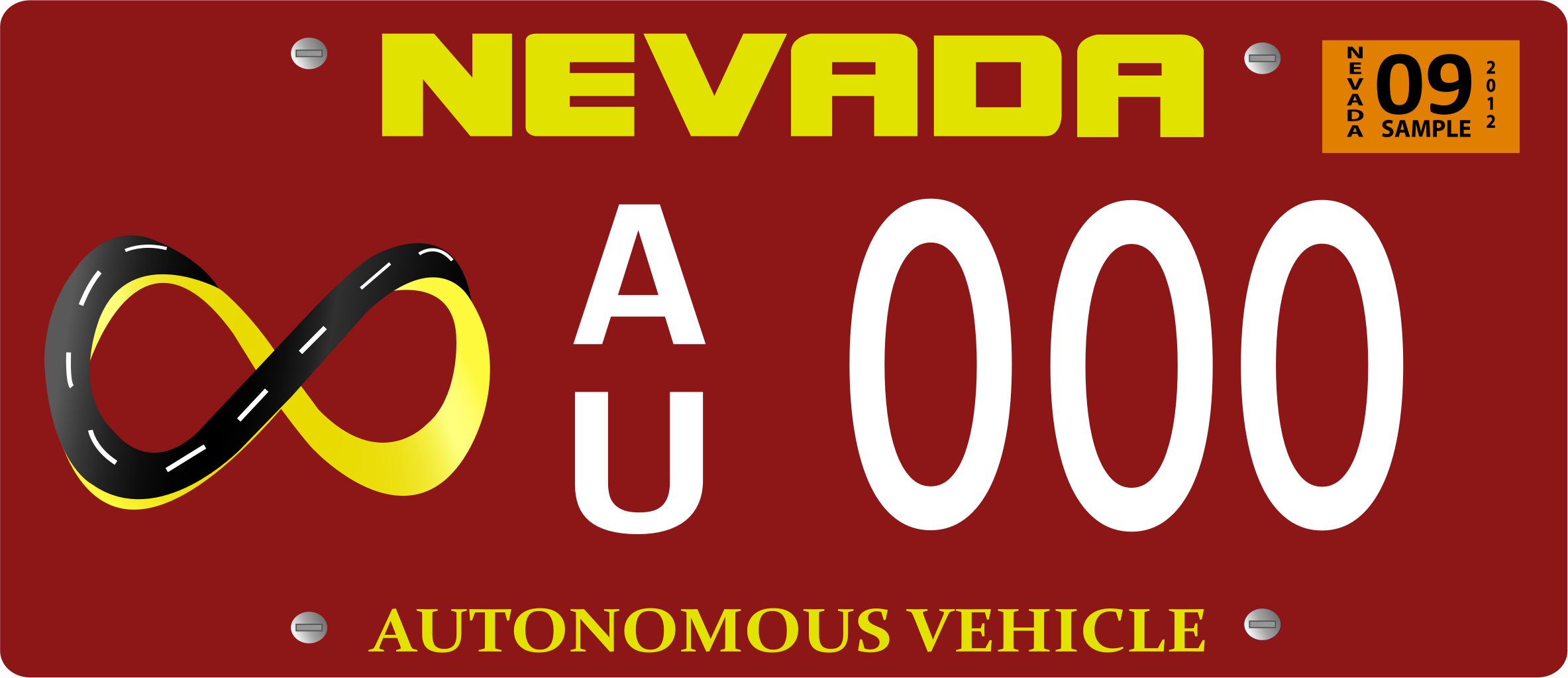 Vehicle Registration Plate With Screws PNG icon