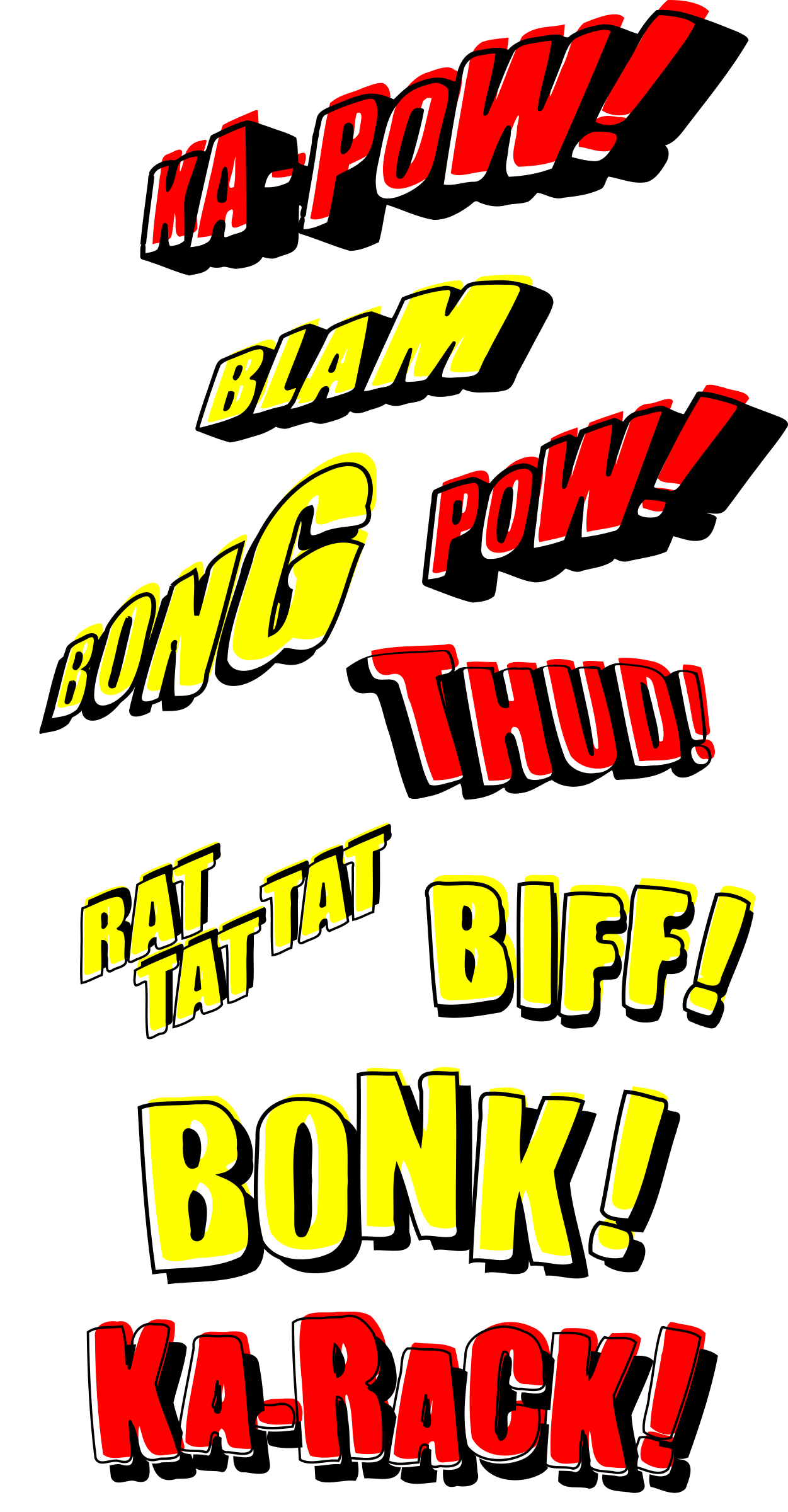 Vintage Comic Book Sound Effects PNG icon