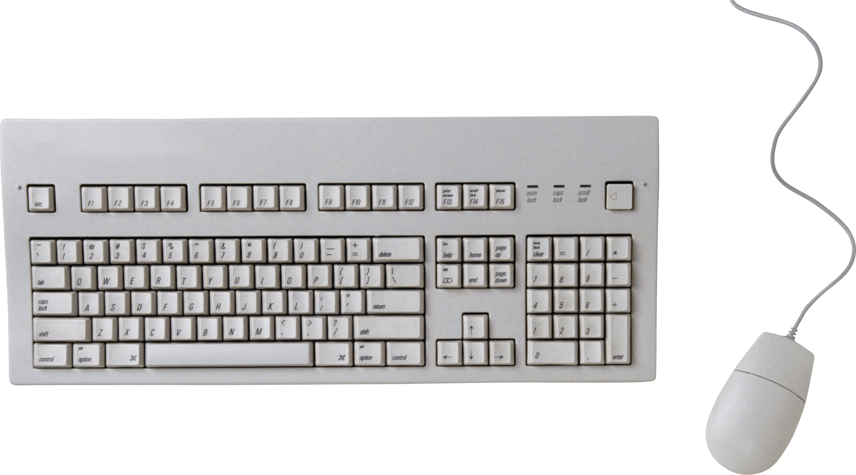 Vintage Mouse Keyboard SVG Clip arts