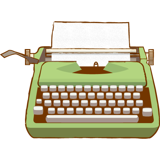 Vintage Typewriter Green Clipart SVG Clip arts
