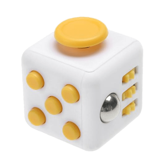 White and Yellow Fidget Cube SVG file