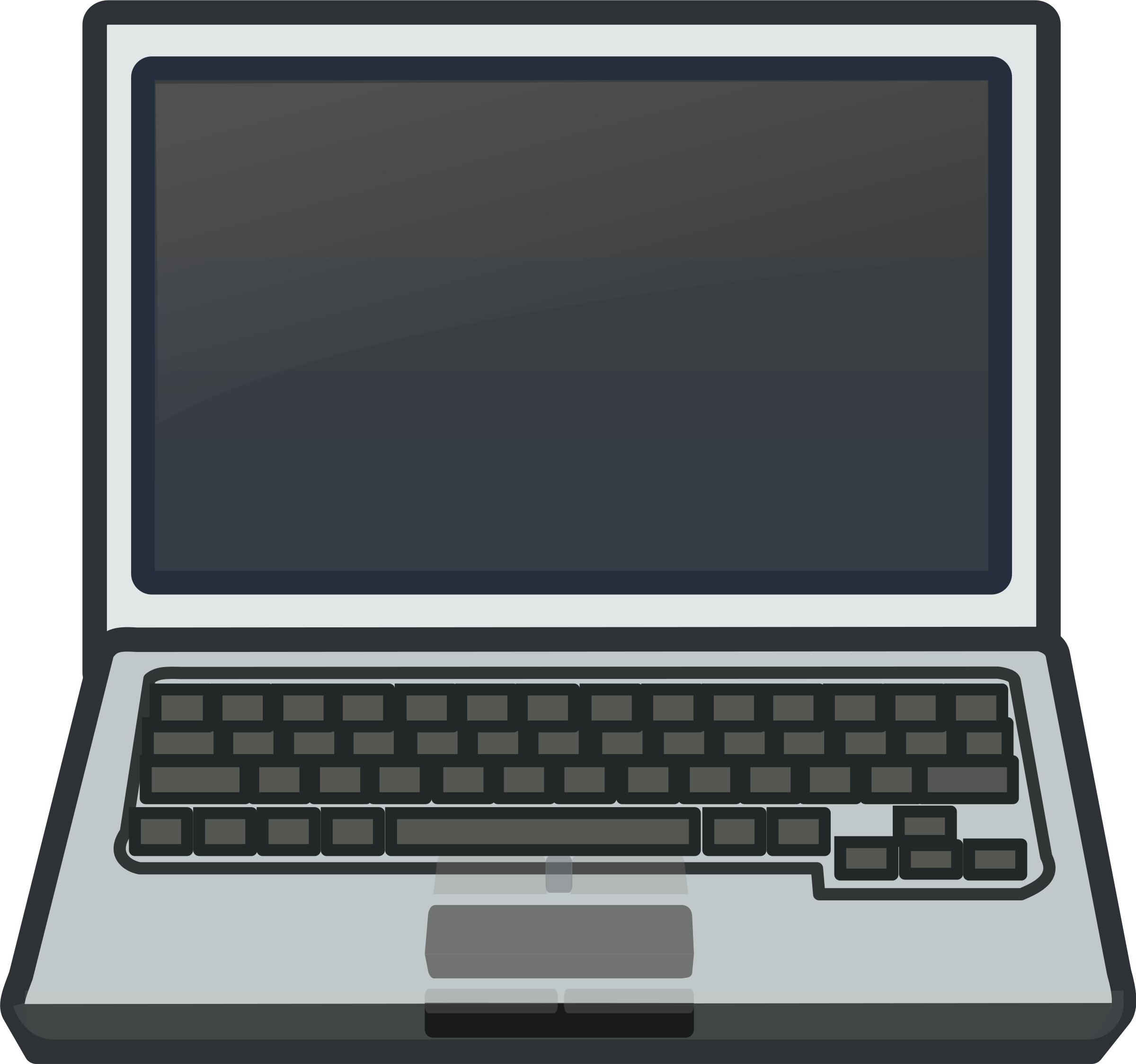White Laptop Notebook Netbook PNG icon