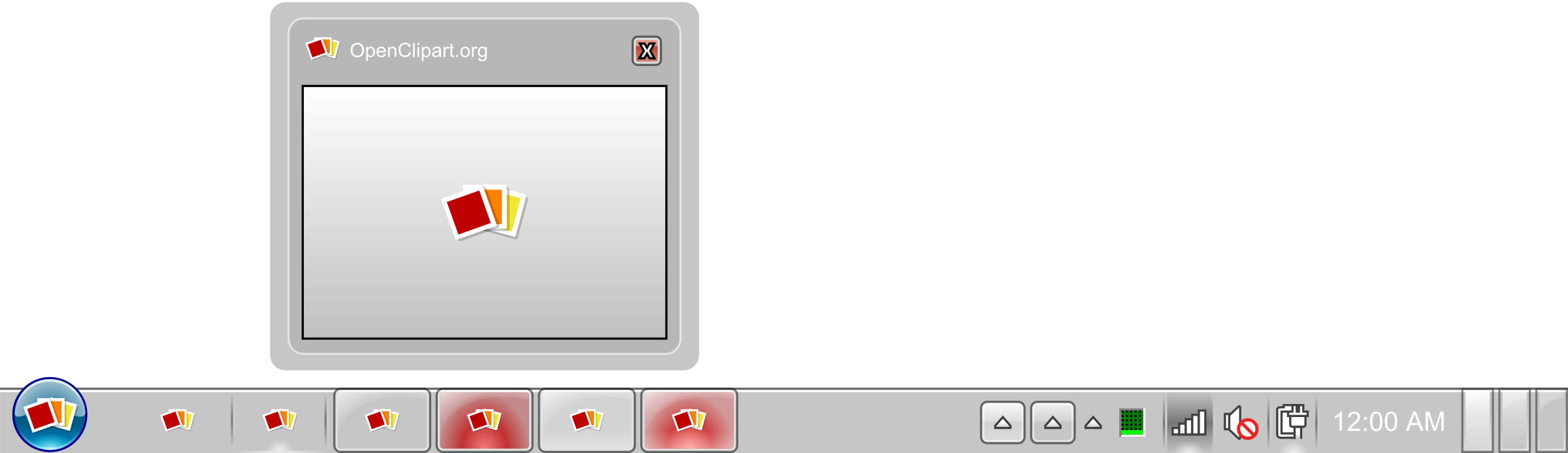 Windows 7 Taskbar SVG Clip arts