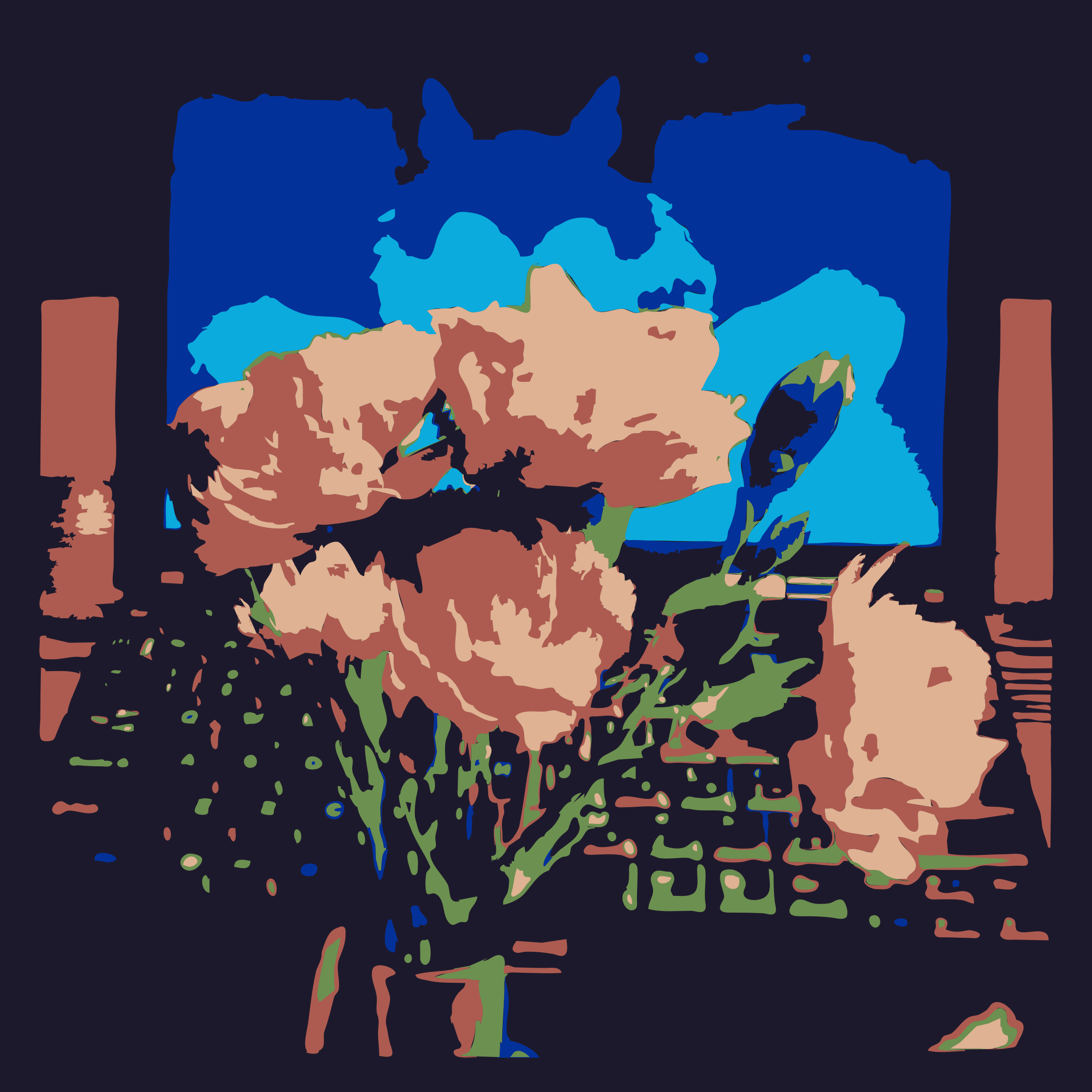 Wolf aiflowers mash up remix PNG icon