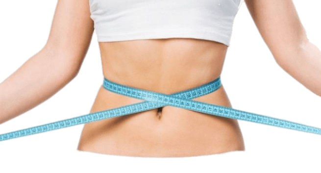 Woman Checking Her Weight With Measuring Tape PNG images