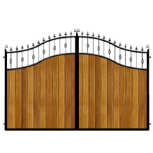 Wood and Metal Driveway Gate PNG images