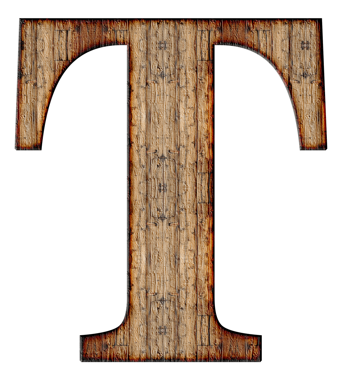 Wooden Capital Letter T PNG images