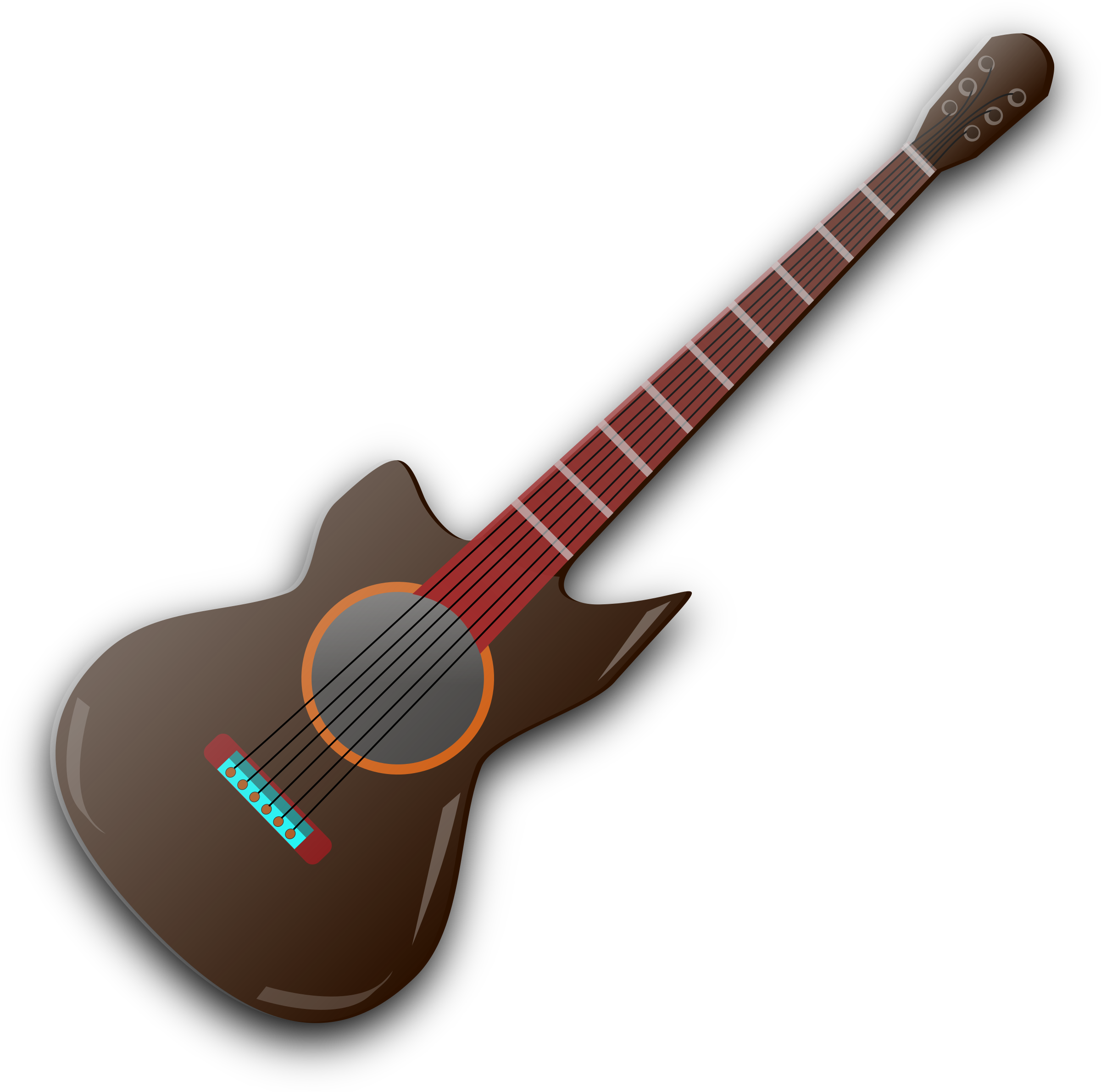 Wooden Guitar  SVG Clip arts