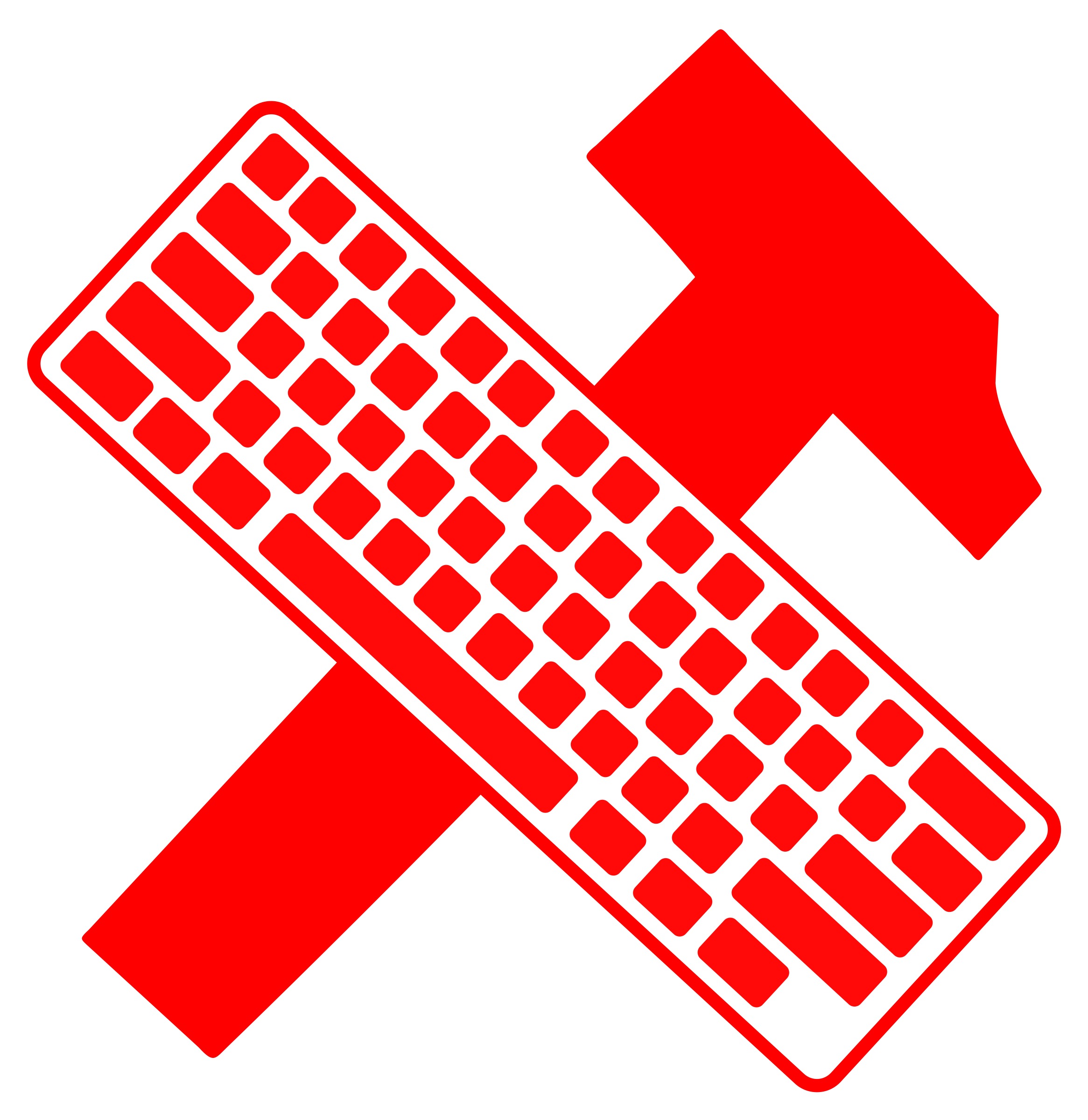 workers unite - hammer and keyboard  SVG Clip arts