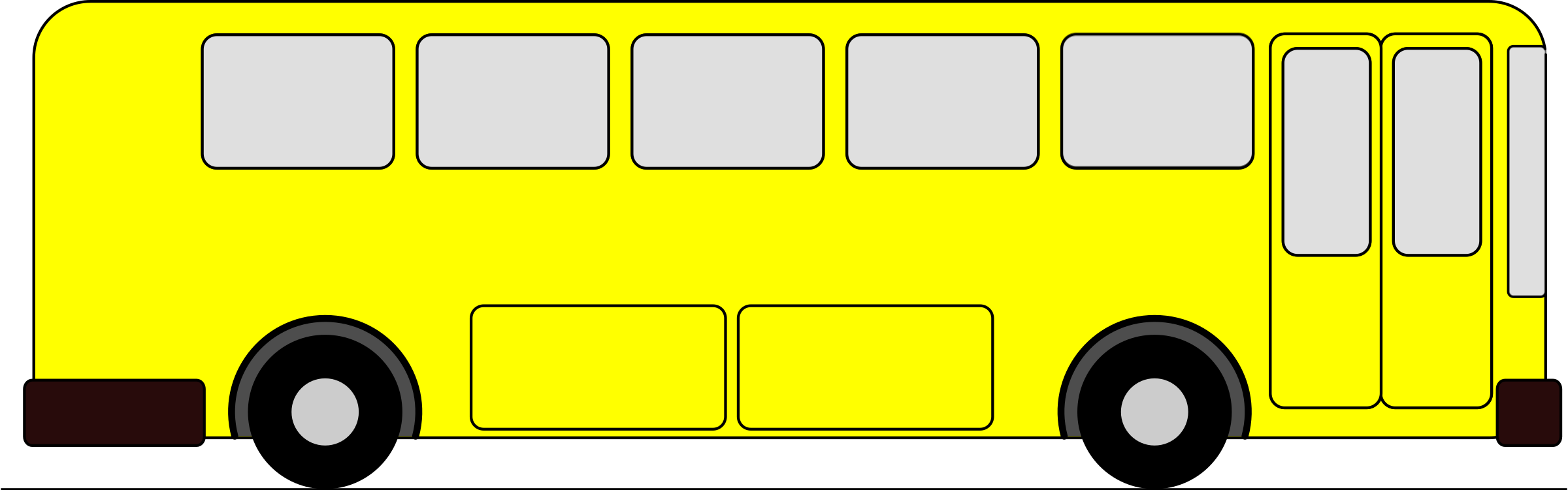 yellow bus SVG Clip arts