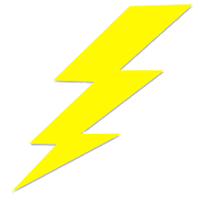 Yellow Lightning Bolt PNG icon