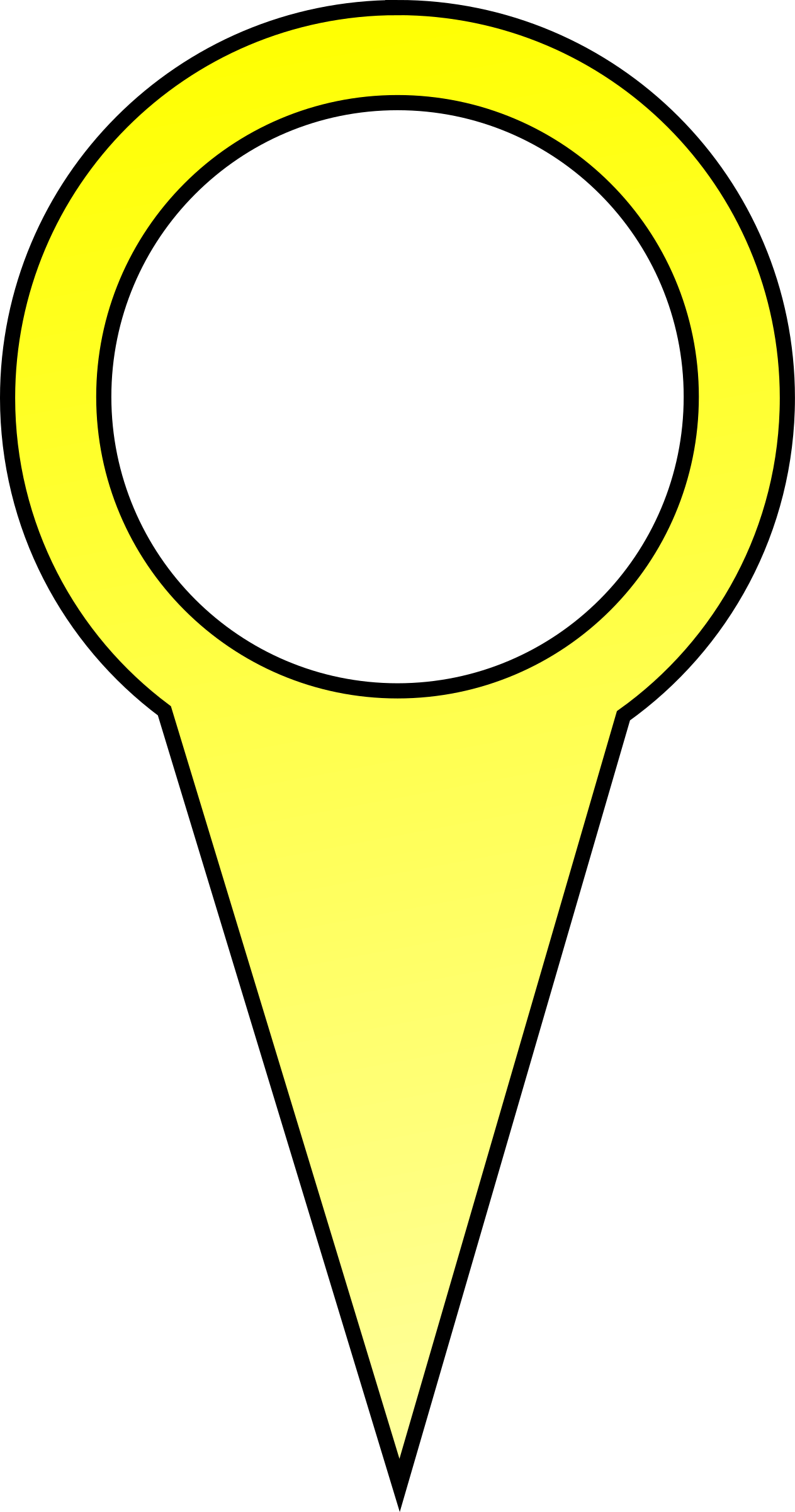 Yellow Map Pin PNG icon