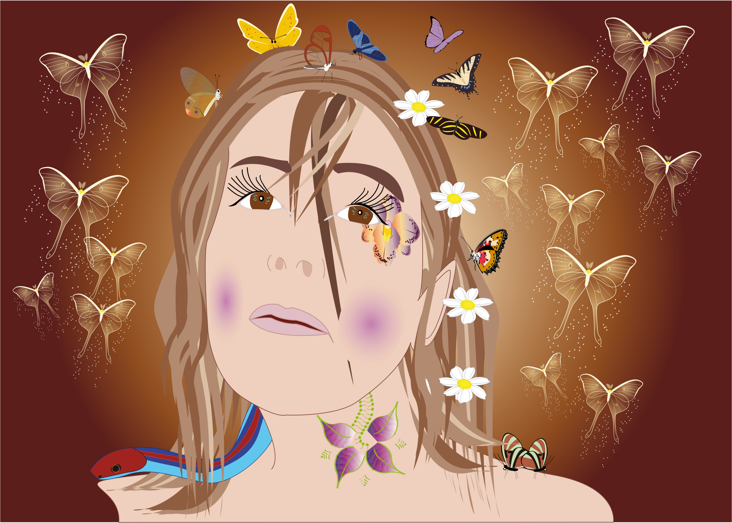 Zahira fairy butterflies Clip arts